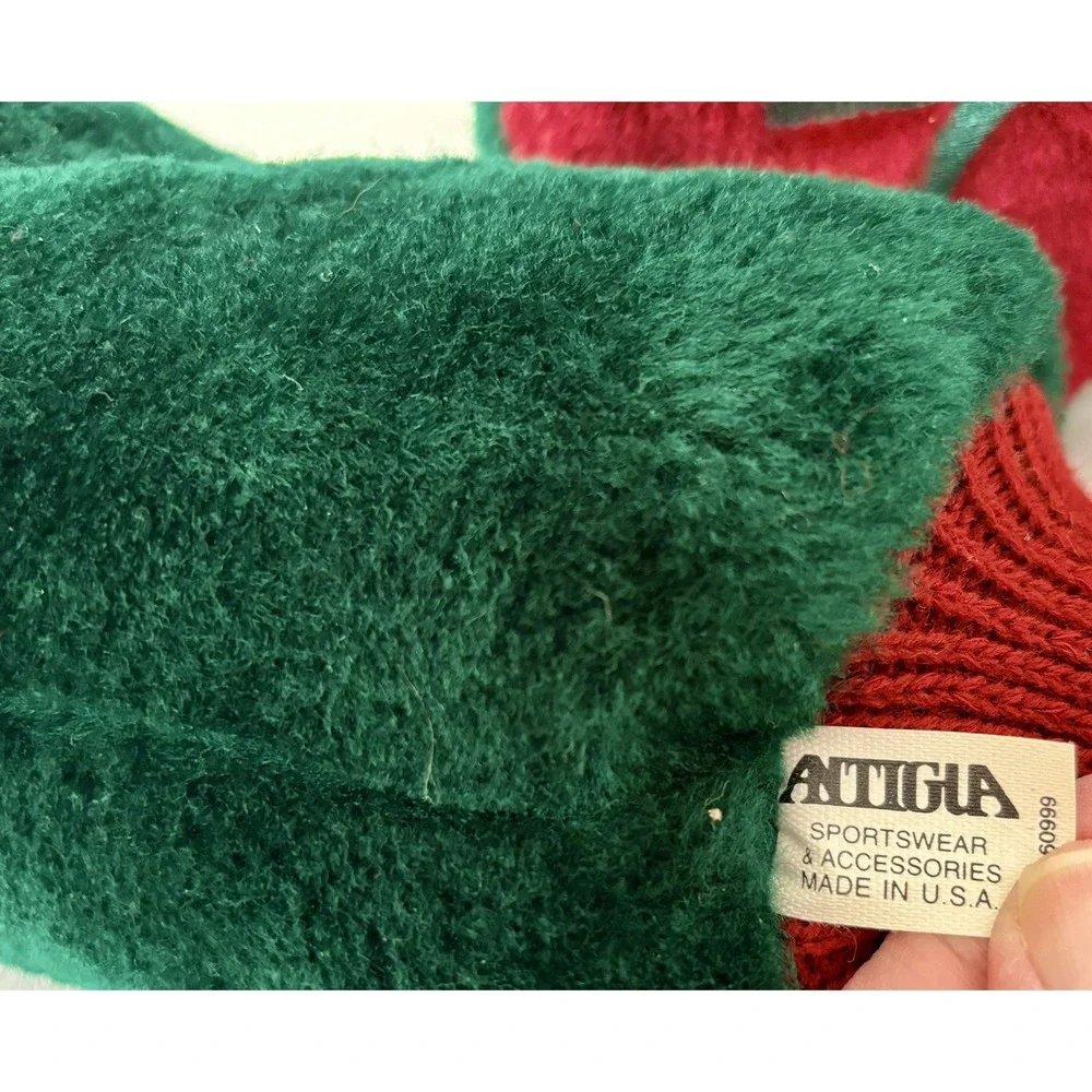 Vintage‎ Antigua Green and Red Golf Club Head Covers 1,7,5 EUC
